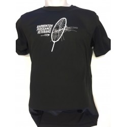 T-shirt noir BADMINTON PUISSANCE VETERAN - Goodbad badminton
