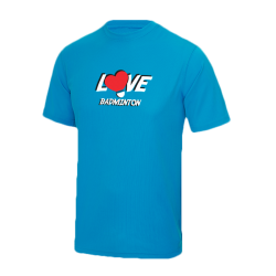 T-shirt Bleu Love Badminton