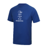 T-shirt bleu KEEP CALM AND PLAY BADMINTON - Goodbad Badminton