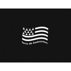 T-Shirt Noir Drapeau Bretagne Terre de badminton - Goodbad badminton