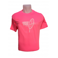 T-shirt rose BADMINTON PUISSANCE VETERAN - Goodbad badminton