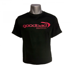 T-shirt noir pour badminton LA VIE EN ROSE - Goodbad badminton