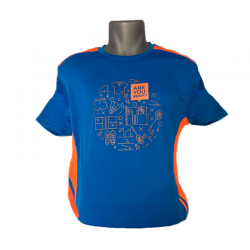 T-shirt bleu pour badminton BLUE FIRE - Goodbad badminton