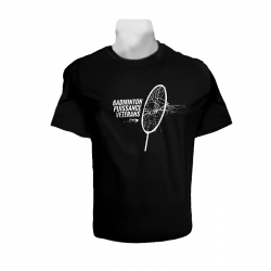 T-shirt noir BADMINTON PUISSANCE VETERAN - Goodbad badminton
