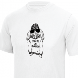 T-Shirt Enfant Blanc imprimé LAPIN - Goodbad badminton