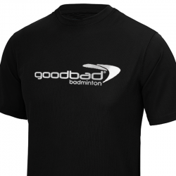 T-Shirt Enfant Noir Goodbad argenté - Goodbad badminton