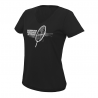 T-SHIRT Col V Noir Polyester Badminton puissance Veterans - Goodbad badminton