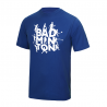 TSHIRT BADMINTON Silhouettes Bleu Royal